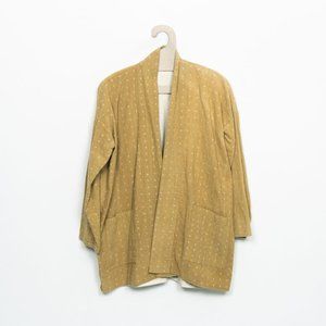 Po-em Cozy Coat Tea Handwoven Cotton
